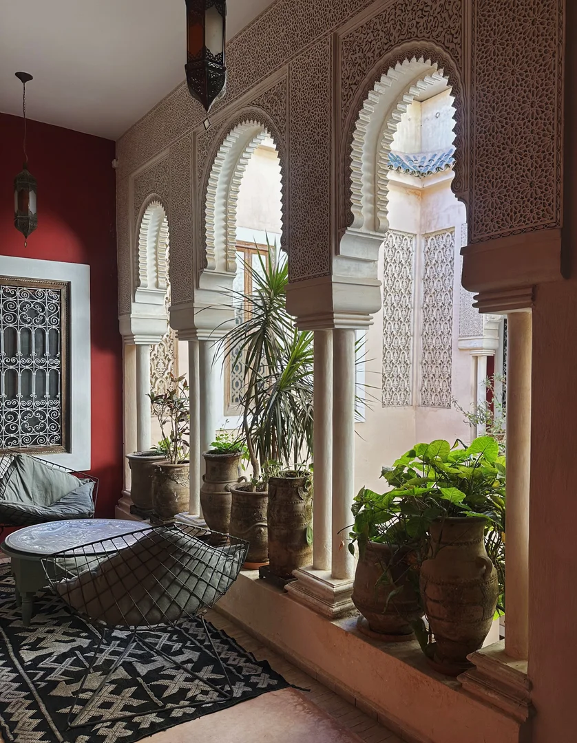 Loungeplek van onze riad